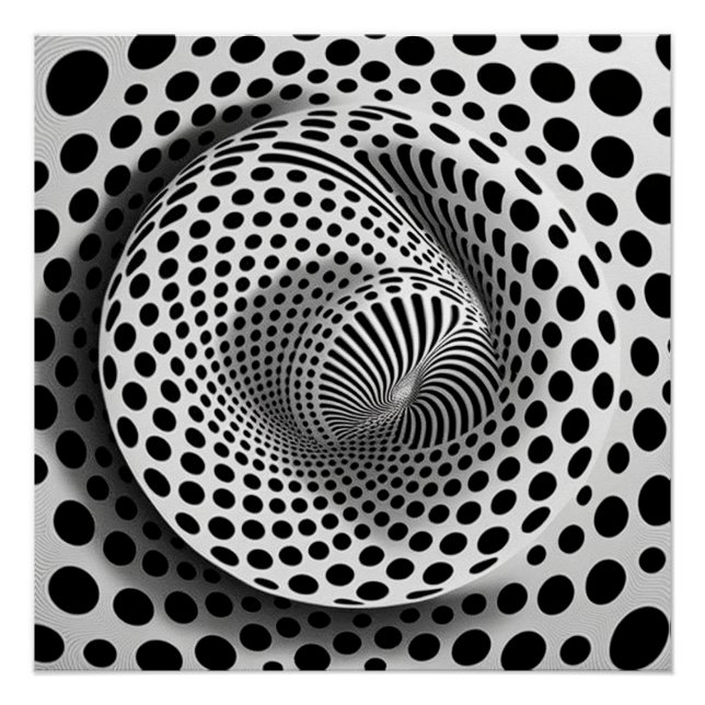 Black And White Op-Art Poster (Front)