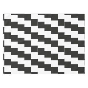 black and white optical art tablecloth