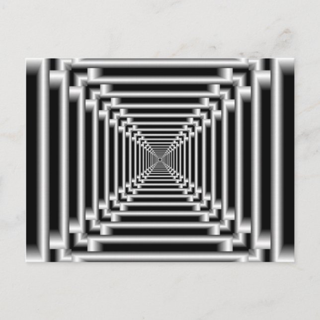 Black and White Optical Illusion Postcard (Front)