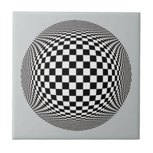 Black and White optical illusion Tile