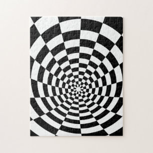 Black And White Optical Pattern Jigsaw Puzzle