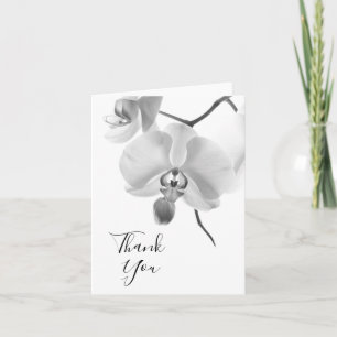 Black and White Orchids Thank You Card