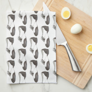 Black and White Oxford Tap Shoe Dance Teacher Gift Kitchen Towel