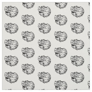 Black and White Oyster Shell Pattern Fabric