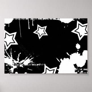 Black and White Paint Poster