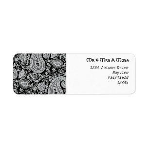 Black and white paisley