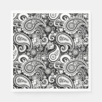 Black and White Paisley Pattern