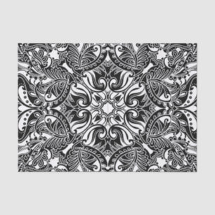 Black and White Paisley Tissue Paper