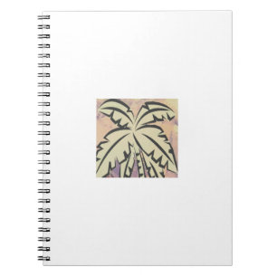 Black and White Palm Trees Notebook