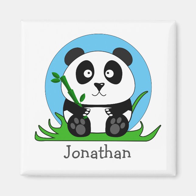 Black And White Panda Bear Magnet (Front)