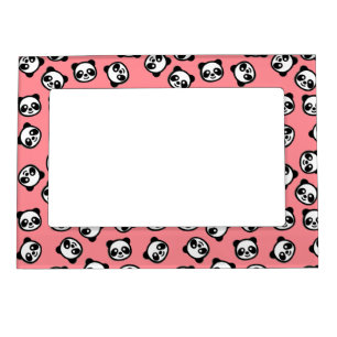 Black and White Panda Cartoon Pattern Magnetic Picture Frame