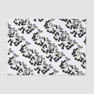 black and white panda tissue paper