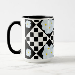 Black And White Pansy, Coffee Mug