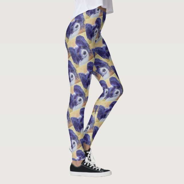 BLACK AND WHITE PAPILLON LEGGINGS (Right)