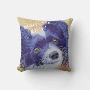 BLACK AND WHITE PAPILLON THROW PILLOW