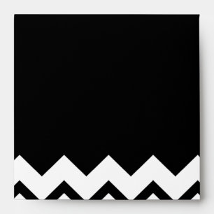 Black and White. Part Zig Zag, Part Plain Black. Envelopes