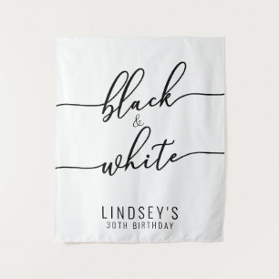 Black and White Party, Photo Backdrop Tapestry