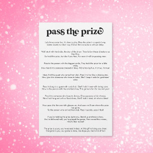 Black and White Pass the Prize Bridal Shower Game