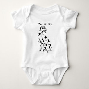 Black and white Patchwork Dalmatian Baby Bodysuit