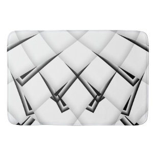 Black and White Pattern Bath Mat