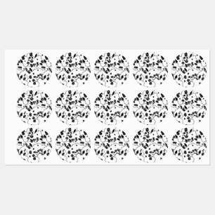 Black and White Pattern Birds on Cherry Blossoms