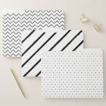 black and white pattern dots Striped Polka Chevron