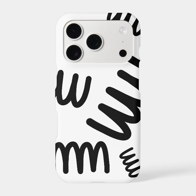 Black and white pattern mobile phone case (Back)