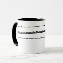 Black and White pattern mug | pretty pattern