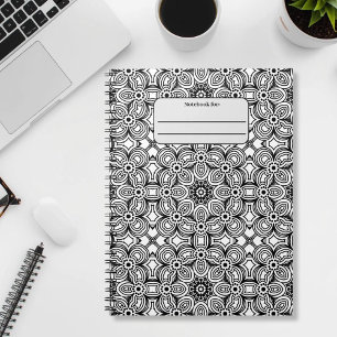 Black and white pattern  notebook