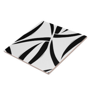 Black and white pattern seamless decorative tile
