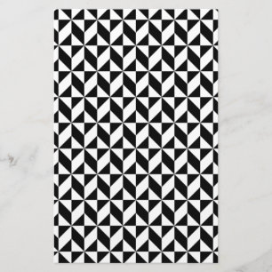 Black and White Pattern Stationery