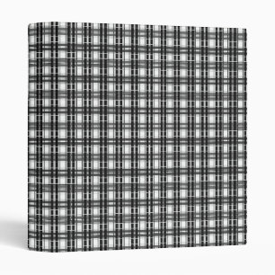 Black and white pattern Tartan geometry chequered Binder