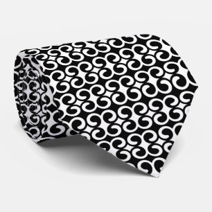 Black and White Pattern Tie