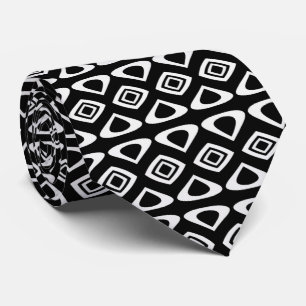 Black and White Pattern Tie