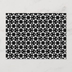 Black and White Patterns   Change of address Announcement Postcard