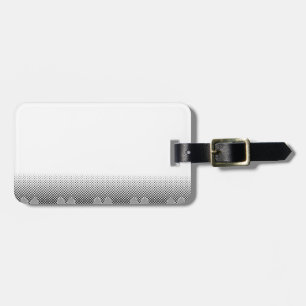 Black And White Paws Gradient Background Luggage Tag