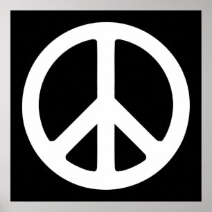 Black and White Peace Sign