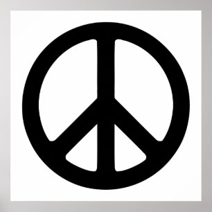 Black and White Peace Sign
