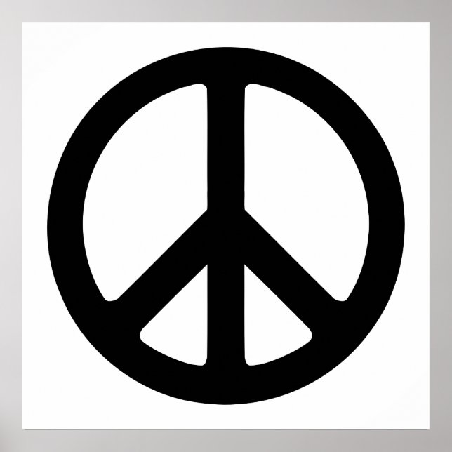 Black and White Peace Sign (Front)