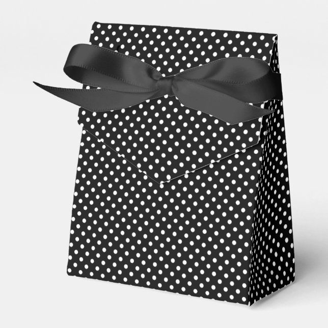 Black and White Peas Pattern Favor Box (Front Side)