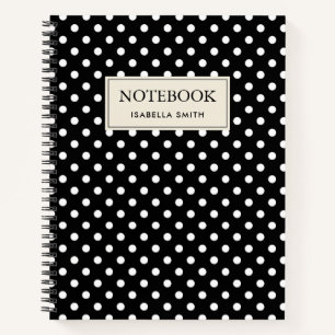 Black and White Peas Pattern Notebook