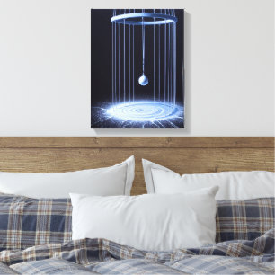 Black and White Pendulum Stretched Canvas Print