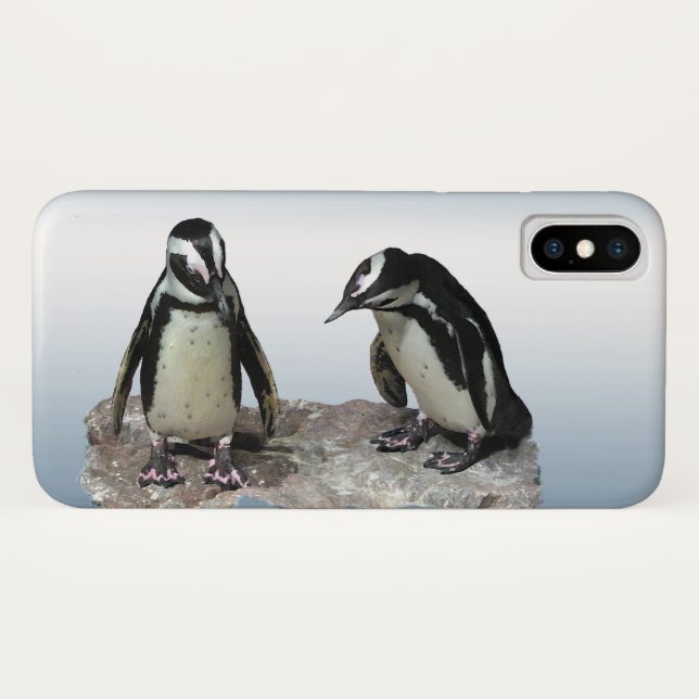 Black and White Penguin Birds iPhone 11 Case (Back (Horizontal))