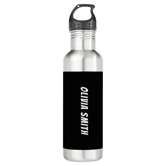 Black And White  Personalized  710 Ml Water Bottle (Front)