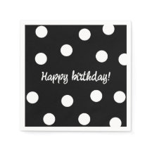 Black and white personalized birthday