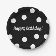 Black and white personalized birthday