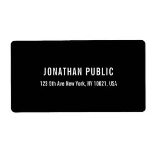 Black And White Personalized Simple Template