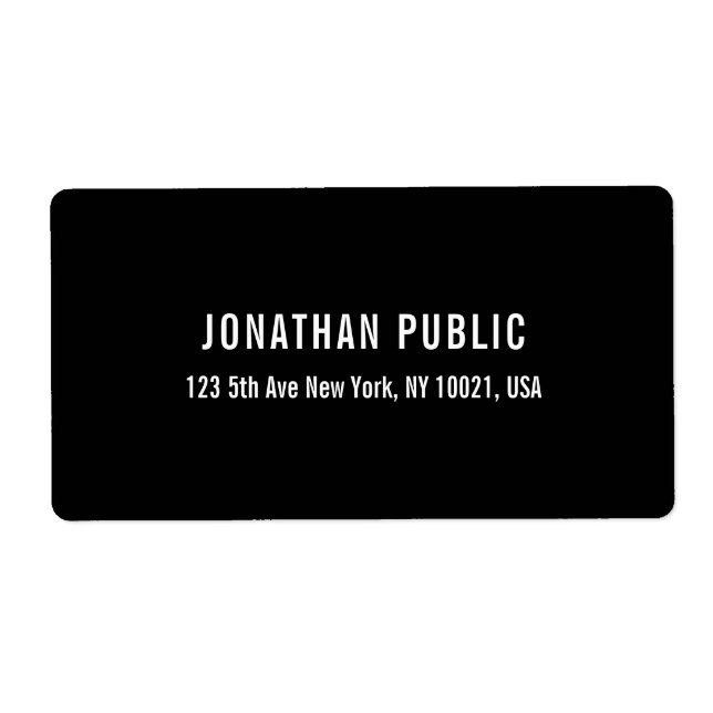 Black And White Personalized Simple Template (Front)