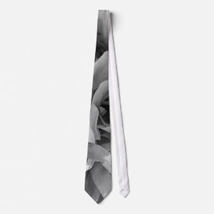 Black and White Petal Abstract Tie