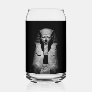 Black and white pharaoh king can glass